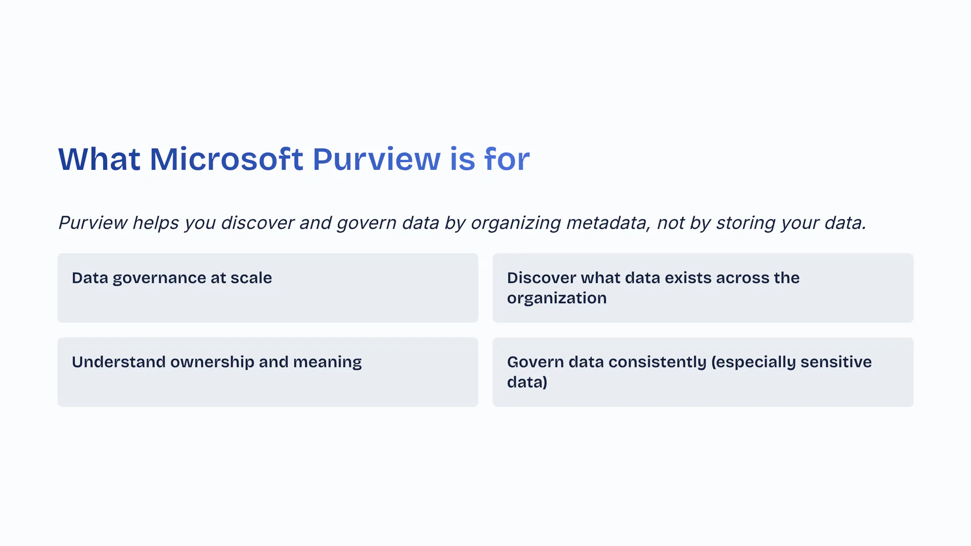 What Microsoft Purview is for